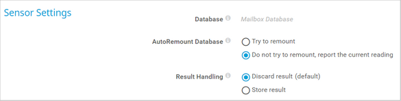 Sensor Settings