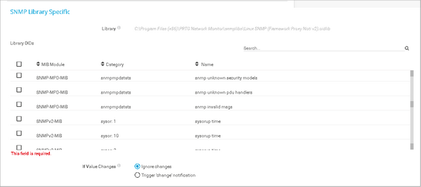 List of SNMP Single Values: Sorted by MIB, Category, Name