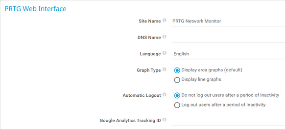 PRTG Web Interface